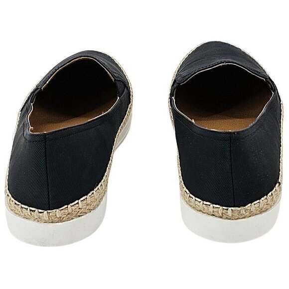 COMFORTVIEW Lara Black Canvas Slip-On Espadrille Flat Elastic Goring  8W - Picture 5 of 10